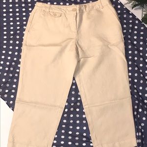 LOFT Original Crop, Light Tan Linen 4P